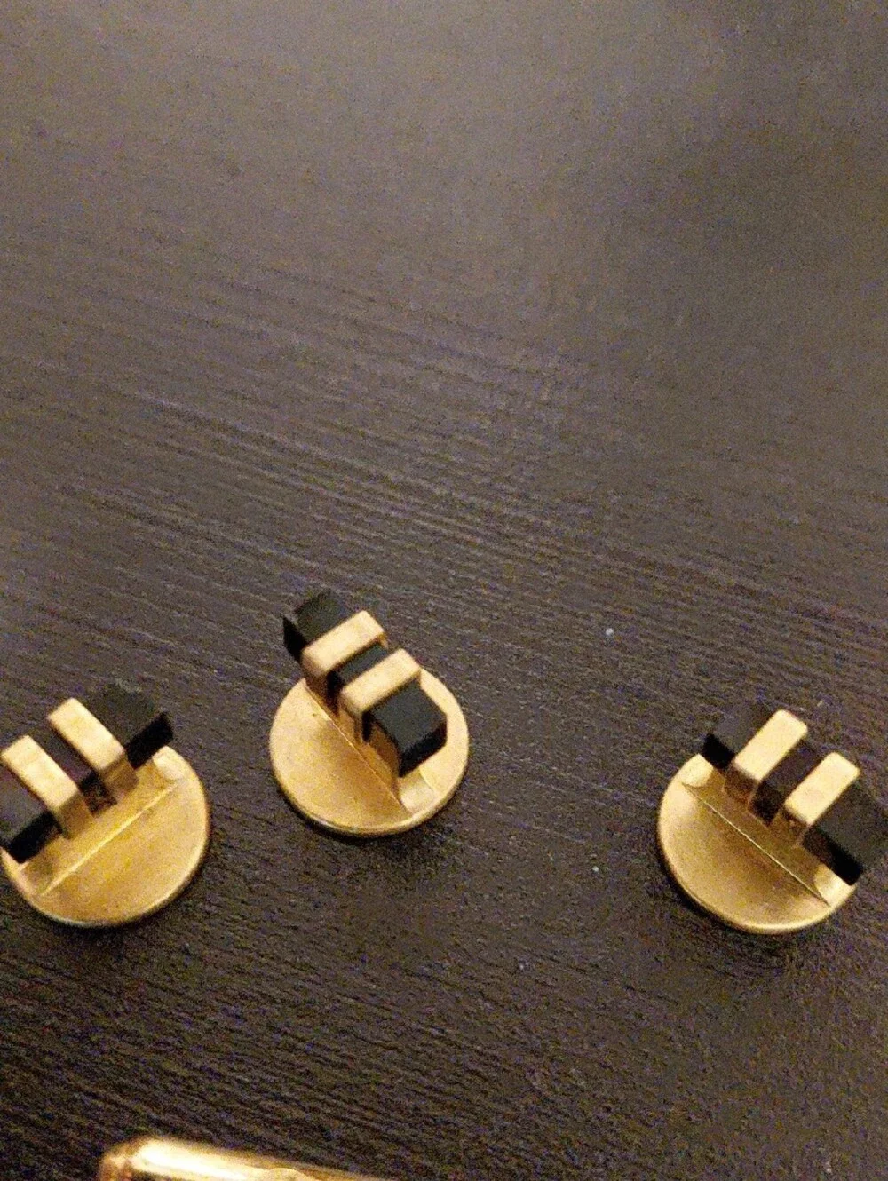 Gold and Black Men's Cufflink and Stud Set